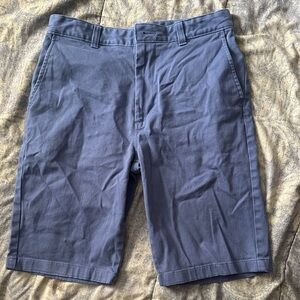 Men's Navy Flat-Front Shorts